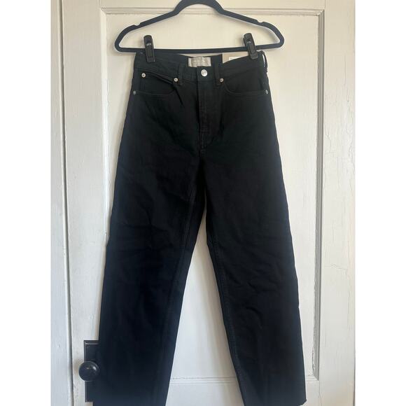 Everlane Way-High Jeans Coal Gray Size 24 NWT Straight Leg - Picture 9 of 13